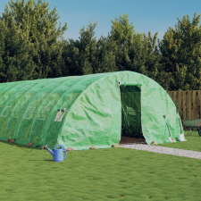 vidaXL zöld acélvázas melegház 40 m² 8 x 5 x 2,3 m kerti tárolás