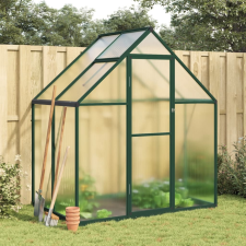 vidaXL zöld alumínium melegház alapvázzal 169 x 114 x 195 cm kerti tárolás