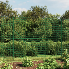 vidaXL zöld dróthálós kerítés cövekekkel 1,8x10 m építőanyag