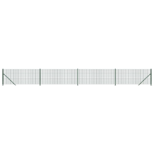 vidaXL zöld dróthálós kerítés illesztőperemmel 0,8x10 m (154160) építőanyag