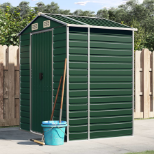 vidaXL zöld horganyzott acél kerti fészer 191 x 130 x 198 cm kerti tárolás