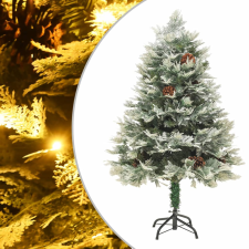 vidaXL zöld karácsonyfa LED-fényekkel és fenyőtobozokkal 120 cm műfenyő