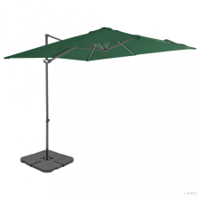 vidaXL Zöld kültéri napernyő hordozható talppal kerti bútor