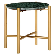 vidaXL zöld márvány textúrájú valódi kő dohányzóasztal 40 x 40 x 40 cm bútor