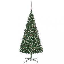 vidaXL zöld megvilágított műkarácsonyfa gömb szettel LED-del 400 cm műfenyő