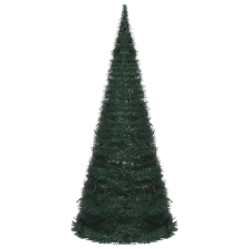 vidaXL zöld összecsukható LED-es zsinórkarácsonyfa 210 cm (321525) műfenyő