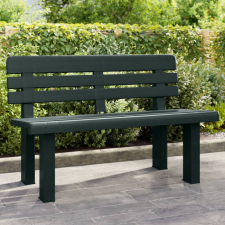 vidaXL Zöld polipropilén kerti pad 110 x 52 x 71 cm kerti bútor