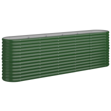 vidaXL zöld porszórt acél kerti magaságyás 224x40x68 cm (318898) kerti tárolás