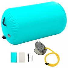 vidaXL Zöld PVC felfújható tornahenger pumpával 100 x 60 cm jóga felszerelés