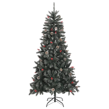 vidaXL zöld PVC műkarácsonyfa állvánnyal 210 cm (345181) műfenyő