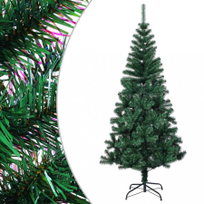 vidaXL Zöld PVC műkarácsonyfa irizáló csúcsokkal 120 cm műfenyő