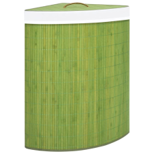 vidaXL zöld sarok bambusz szennyestartó kosár 60 L bútor