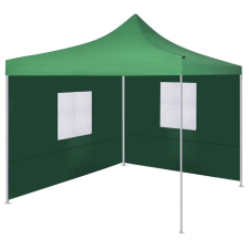 vidaXL zöld színű összecsukható sátor 2 fallal 3 x 3 méter sátor