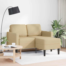 vidaXL zöldszürke vászon 2 üléses kanapé L-alakú kanapéval 125 cm bútor
