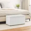  vidaXL Zsámoly Fehér 81 x 41 x 40 cm Műbőr és Műanyag Fa