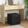  vidaXL Zsámoly Fekete 41 x 41 x 40 cm Műbőr és Műanyag Fa
