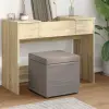  vidaXL Zsámoly Tópszínű 41 x 41 x 40 cm Szövet és faszerkezet