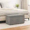 vidaXL Zsámoly Világosszürke 81 x 41 x 40 cm Bársony és Műanyag Fa