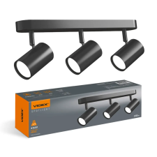 Videx Lampa Sufitowa Reflektor 3x GU10 Regulowana Natynkowa Czarna Videx világítás