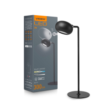 Videx LED asztali lámpa 3W 300lm 5500K Cool Black szabályozható Videx világítás