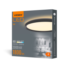 Videx LED mennyezeti lámpa, felületre szerelt 18W 2000lm 4000K semleges fekete Videx világítás
