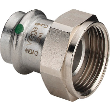 VIEGA Viegapress Inox 28-5/4" Bm félhollander lapos tömitéssel (437640) hűtés, fűtés szerelvény