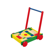 Viga Toys Gyerek fa járóka Viga Toys kockákkal tili toli