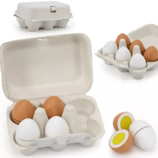 Viga Toys Játék szeletelhető tojás fából (6db-os) konyhakészlet