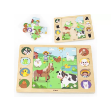 Viga Toys Puzzle - találd meg a párokat - farmos fajáték