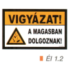  Vigyázat! A magasban dolgoznak! ÉL 1.2