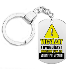 Vigyázat! Nyugdíjas! Mindent tud és van ideje elmesélni kulcstartó, választható több színben kulcstartó