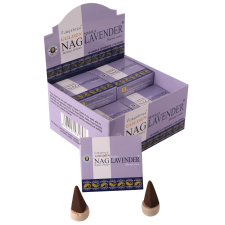 Vijayshree Fragrance Golden Nag füstölőkúp - Levendula (Lavender) füstölő