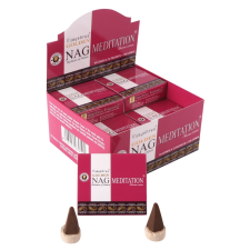 Vijayshree Fragrance Golden Nag füstölőkúp - Meditáció (Meditation) füstölő