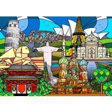 Világ Nevezetességei Puzzle 1000 Darabos puzzle, kirakós