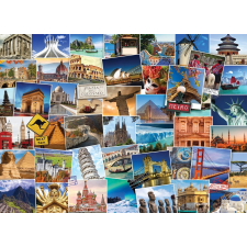 Világjáró puzzle - 1000 darabos, teljes világutazó kaland puzzle, kirakós