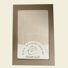  Világos bézs kétszemélyes pamutszatén ágyneműhuzat díszdobozban lakástextília