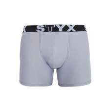 Világos szürke long férfi boxeralsó Styx sport gumi (U1067) L férfi alsó