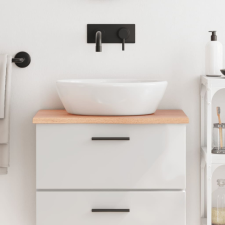 világosbarna kezelt tömör fa fürdőszobai pult 60x30x2 cm építőanyag