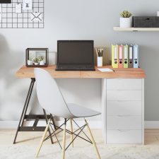  világosbarna kezelt tömör tölgyfa asztallap 120x50x(2-6) cm bútor