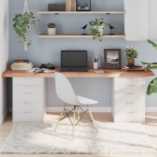  világosbarna kezelt tömör tölgyfa asztallap 220x50x(2-6) cm bútor