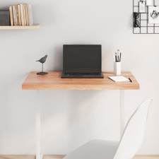  világosbarna kezelt tömör tölgyfa asztallap 80x40x(2-4) cm bútor