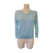  Világoskék vékony női pulóver (méret: M) női pulóver, kardigán