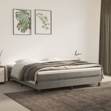  világosszürke bársony ágykeret matrac nélkül 160 x 200 cm ágy és ágykellék