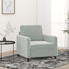  világosszürke bársony kanapéfotel 60 cm bútor
