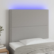  Világosszürke szövet LED-es fejtámla 100x5x118/128 cm ágy és ágykellék