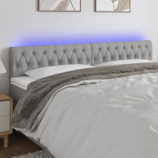  világosszürke szövet LED-es fejtámla 180x7x78/88 cm ágy és ágykellék
