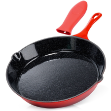 Vilde Zománcozott öntöttvas serpenyő 20 cm szilikon nyélvédővel edény