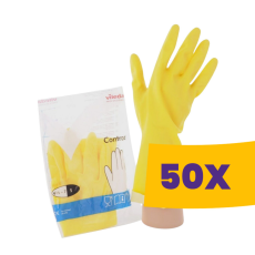 Vileda latex contract gumikesztyű (Karton - 50 pár)