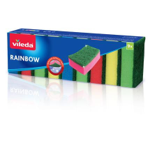 VILEDA Mosogatószivacs, 9 db, VILEDA "Rainbow" tisztító- és takarítószer, higiénia