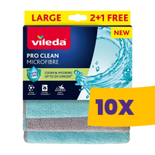 Vileda Pro Clean mikroszálas törlőkendő 3db (Karton - 10 csomag) takarító és háztartási eszköz